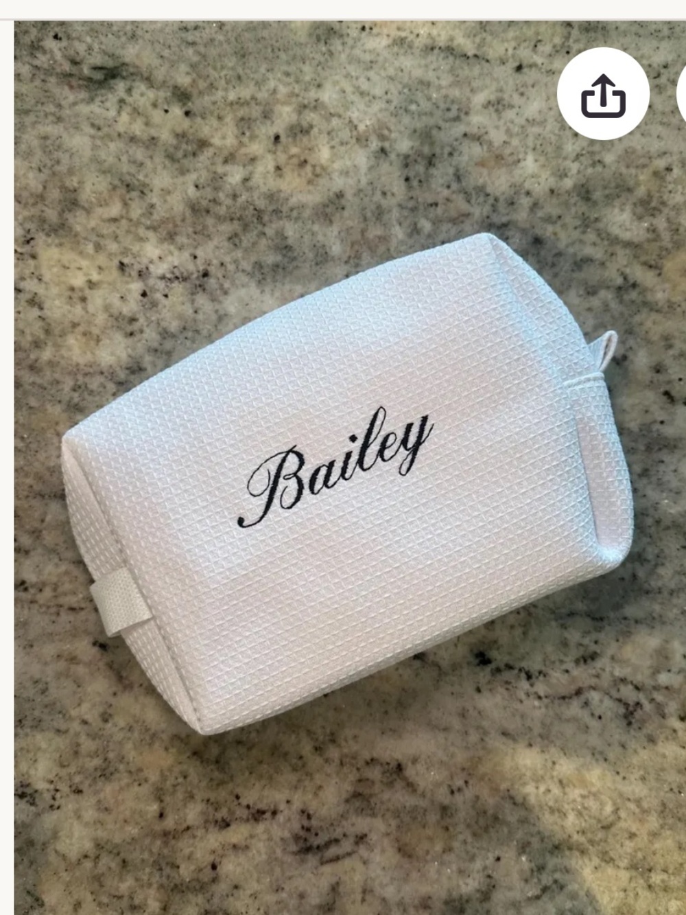 Personalized Waffle Makeup/Toiletree Bag